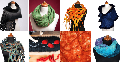 Warsztaty filcowania na mokro szalików i szali (zimowych, ażurowych, mgiełek)