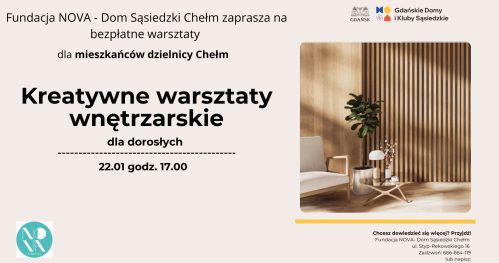 Kreatywne warsztaty wnętrzarskie- Jak zaprojektować wspierające wnętrze