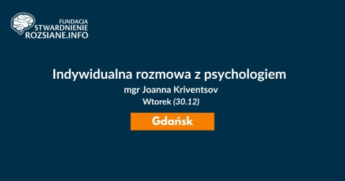 Indywidualna rozmowa z psychologiem (Gdańsk) - mgr Joanna Kriventsov (30.12.2025)