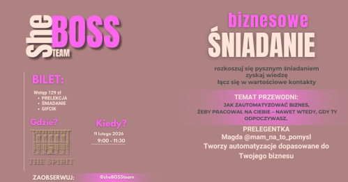 SHE BOSS TEAM - BIZNESOWE ŚNIADANIE #luty