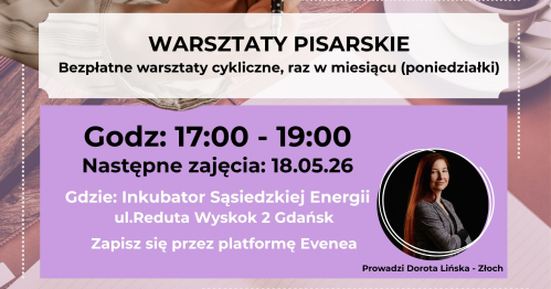 Kreatywne pisanie - warsztaty pisarskie