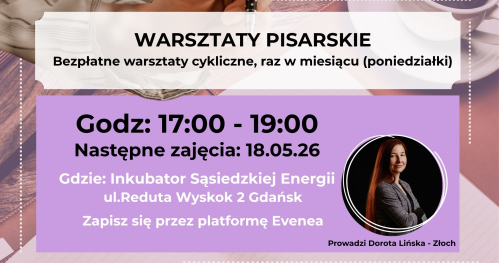 Kreatywne pisanie - warsztaty pisarskie