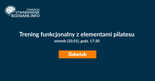 Trening funkcjonalny z elementami pilatesu - zajęcia w Gdańsku dla osób z chorobami neurologicznymi (20.01.2026, godz. 17:30)