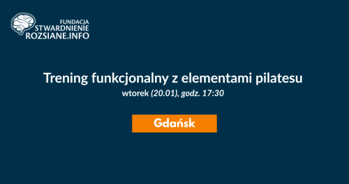 Trening funkcjonalny z elementami pilatesu - zajęcia w Gdańsku dla osób z chorobami neurologicznymi (20.01.2026, godz. 17:30)
