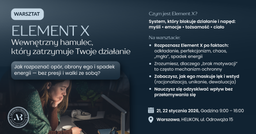 ELEMENT X  Wewnętrzny hamulec, który zatrzymuje Twoje działanie