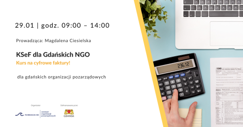 Szkolenie: KSeF dla Gdańskich NGO: Kurs na cyfrowe faktury!