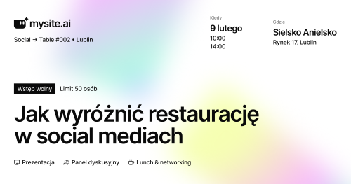 #002 Social → Table: Jak wyróżnić restaurację w social mediach