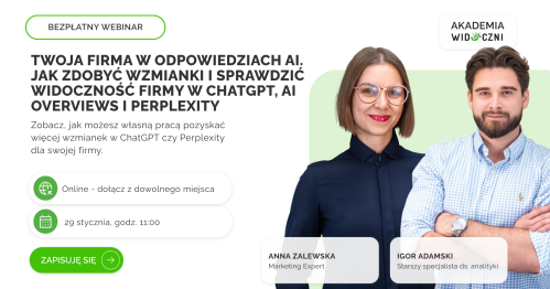 Twoja firma w odpowiedziach AI. Jak zdobyć wzmianki i sprawdzić widoczność firmy w ChatGPT, AI Overviews i Perplexity.