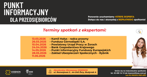 Punkt Informacyjny dla Przedsiębiorców w Akceleratorze biznesowym KSSENON