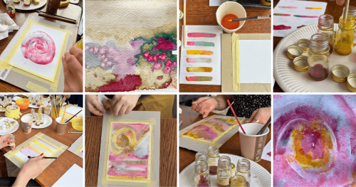 Warsztaty akwarelowe "Wszystko płynie" - malowanie akwareli farbami z pigmentami botanicznymi