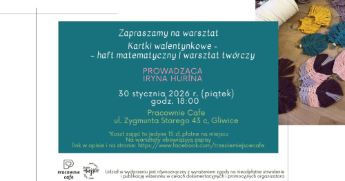 Kartki walentynkowe - haft matematyczny | warsztat twórczy