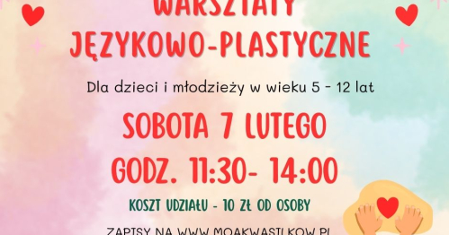Warsztaty językowo-plastyczne w świetlicy MOAK w Dąbrówkach