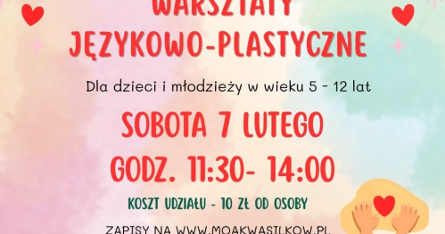 Warsztaty językowo-plastyczne w świetlicy MOAK w Dąbrówkach
