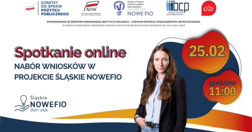 Spotkanie informacyjne - nabór wniosków w konkursach Śląskie NOWEFIO
