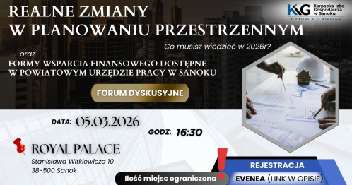 Realne zmiany w planowaniu przestrzennym oraz formy wsparcia finansowego dostępne w powiatowym urzędzie pracy w Sanoku