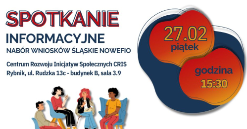 Rybnik: Kawa z funduszami - spotkanie informacyjne o konkursach Śląskie NOWEFIO 2024-2026