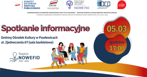 Pawłowice: Spotkanie informacyjne o konkursach Śląskie NOWEFIO 2024-2026
