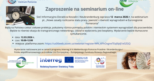 Nowe zasady rozliczania stażu pracy. Transparentność i równość wynagrodzeń w Euroregionie Pomerania