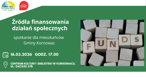 Spotkanie: źródła finansowania działań społecznych - Kornowac