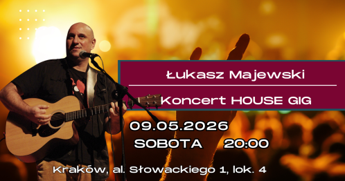 Koncert w mieszkaniu, w Krakowie zagra Łukasz Majewski