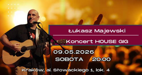 Koncert w mieszkaniu, w Krakowie zagra Łukasz Majewski