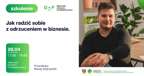 28.04  Szkolenie: Jak radzić sobie z odrzuceniem w biznesie. Prowadzący Maciej Stopczyński