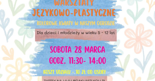 Warsztaty językowo-plastyczne w świetlicy MOAK w Dąbrówkach