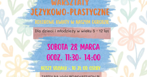 Warsztaty językowo-plastyczne w świetlicy MOAK w Dąbrówkach