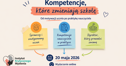 Konferencja online "Kompetencje, które zmieniają szkołę"
