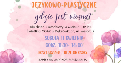Warsztaty językowo-plastyczne w świetlicy MOAK w Dąbrówkach