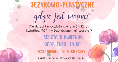 Warsztaty językowo-plastyczne w świetlicy MOAK w Dąbrówkach