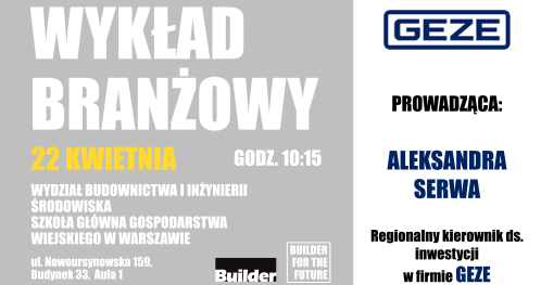 WYKŁAD BRANŻOWY Z FIRMĄ GEZE POLSKA
