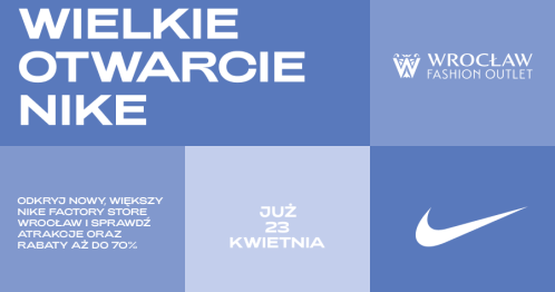 Wielkie otwarcie NIKE we Wrocław Fashion Outlet. Zapisz się na trening z Kasią Zapałą @sensi_coach