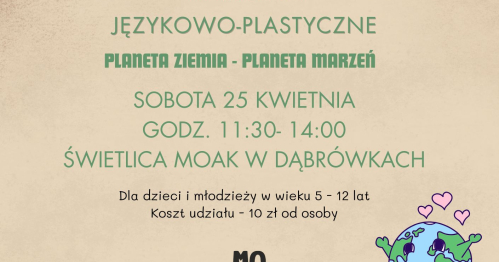 Warsztaty językowo-plastyczne w świetlicy MOAK w Dąbrówkach