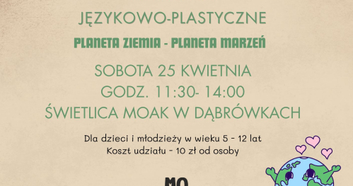 Warsztaty językowo-plastyczne w świetlicy MOAK w Dąbrówkach