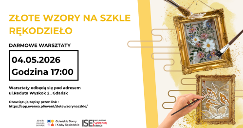 Złote wzory na szkle  - warsztaty rękodzieło