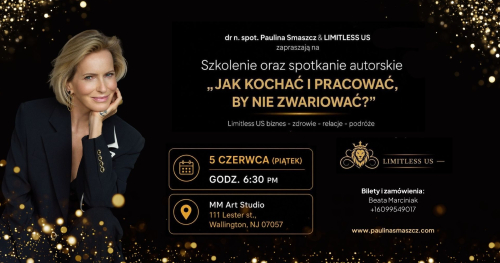 "JAK KOCHAĆ I PRACOWAĆ, BY NIE ZWARIOWAĆ?" Szkolenie i spotkanie autorskie - Wallington