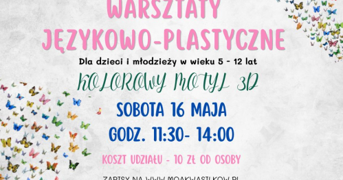 Warsztaty językowo-plastyczne w świetlicy MOAK w Dąbrówkach