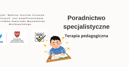 Konsultacje specjalistyczne - terapia pedagogiczna