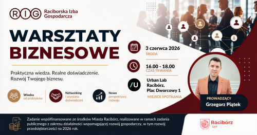 WARSZTATY BIZNESOWE DLA PRZEDSIĘBIORCÓW