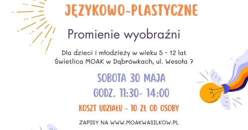 Warsztaty językowo-plastyczne w świetlicy MOAK w Dąbrówkach