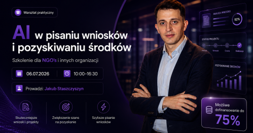 Szkolenie Sztuczna inteligencja (AI) w pisaniu wniosków i pozyskiwaniu środków (online)
