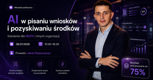 Szkolenie Sztuczna inteligencja (AI) w pisaniu wniosków i pozyskiwaniu środków (online)