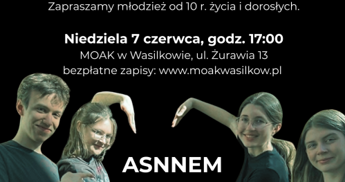 Interaktywny pokaz gier i zabaw improwizacyjnych w wykonaniu grupy improwizacyjnej ASNNEM