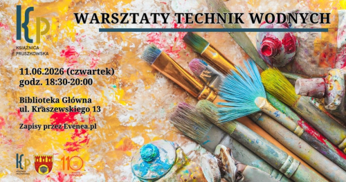 Warsztaty technik wodnych z Ewą Gronostajską w Książnicy Pruszkowskiej!