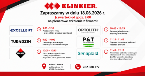 RENOPLAST i KLINKIER - Tarasy wentylowane szkolenie