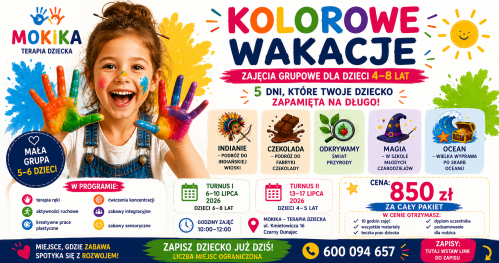 Kolorowe wakacje - Kreatywnie, Aktywnie i Sensorycznie