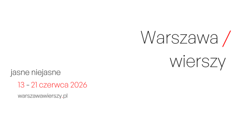 Warszawa Wierszy 2026 poezja kina: Paterson / reż.: J. Jarmusch  / wprowadzenie: Dariusz Czaja