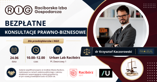 Bezpłatne konsultacje prawno-biznesowe dla przedsiębiorców i NGO z Raciborza