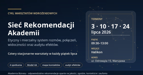 SIEĆ REKOMENDACJI Akademii CZ. II | Język wartości, mapa rekomendacji